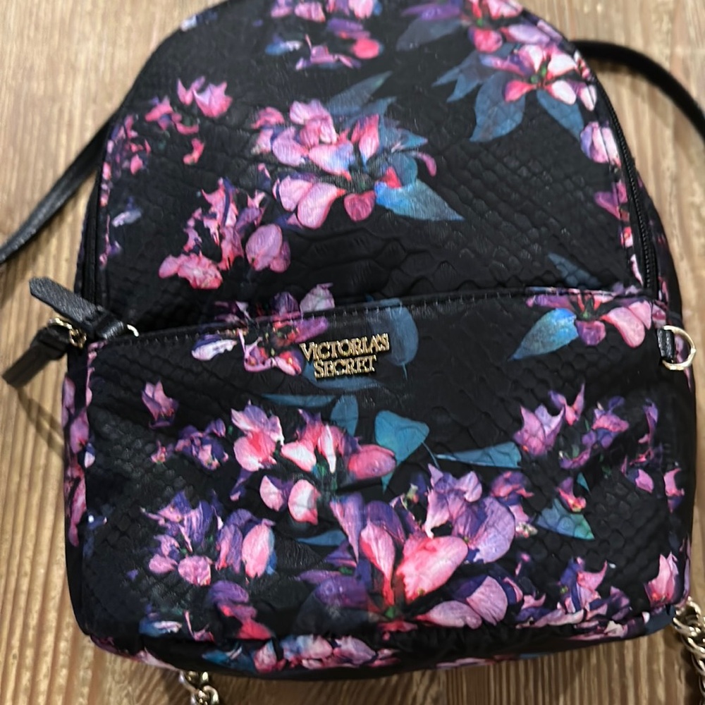 Victoria's secret mini backpack purple floral design